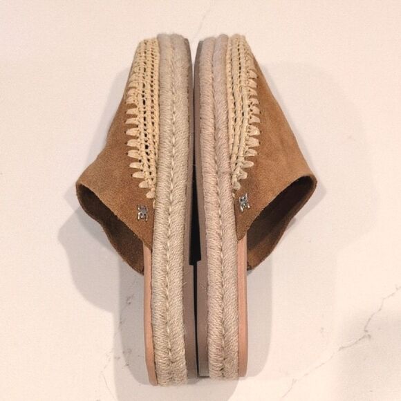 Sam Edelman Austin Suede Espadrille Mule in Caramel Size 7.5 - Picture 9 of 12